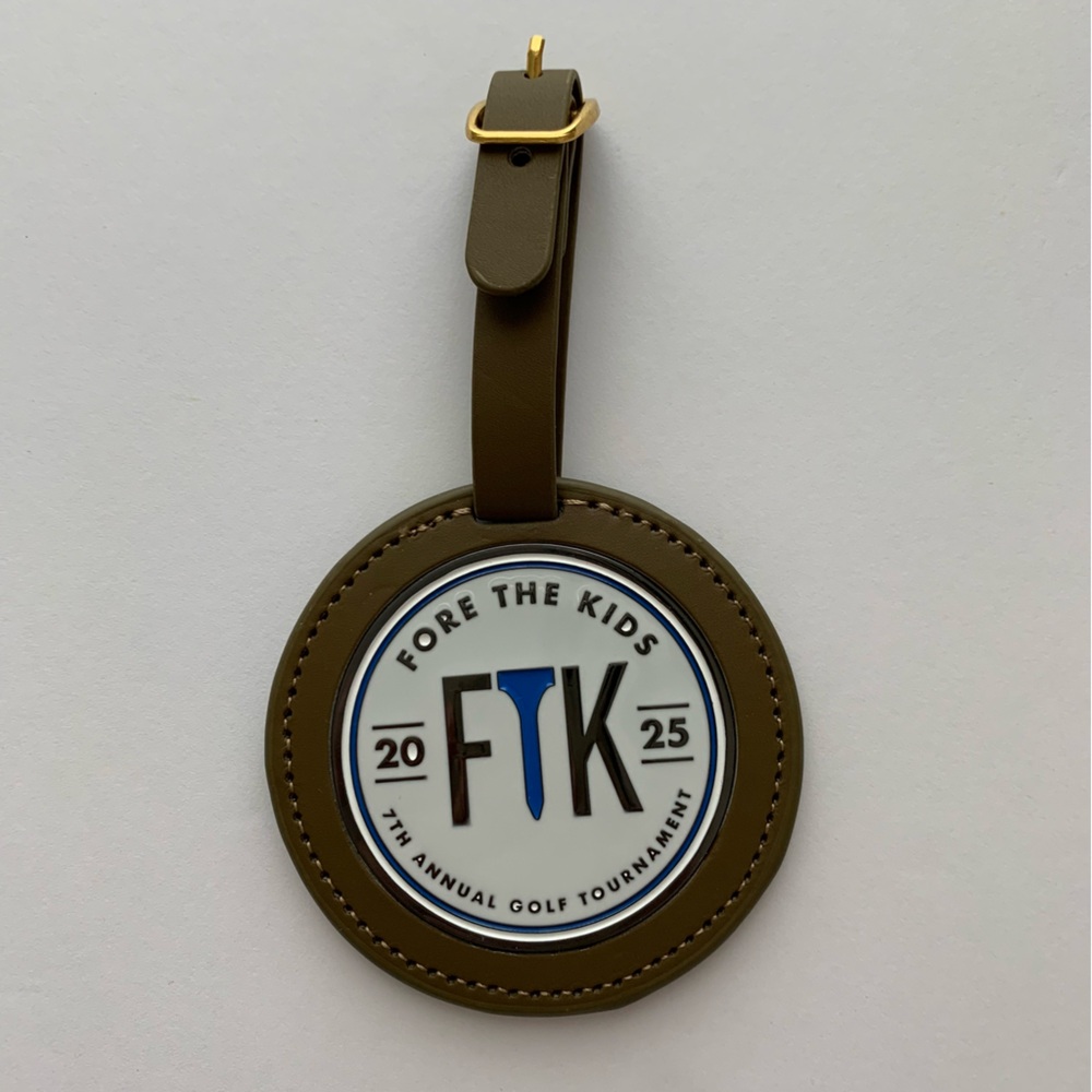 Brown and Blue Kids Golf Bag Tag Travel/ Luggage Tag